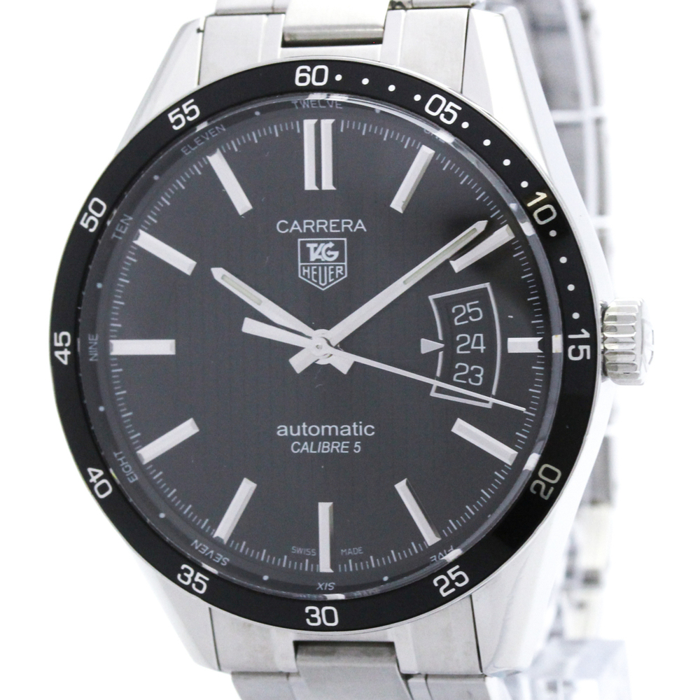 TAG HEUER Carrera Calibre 5 Steel Automatic Mens Watch WV211M Polished
